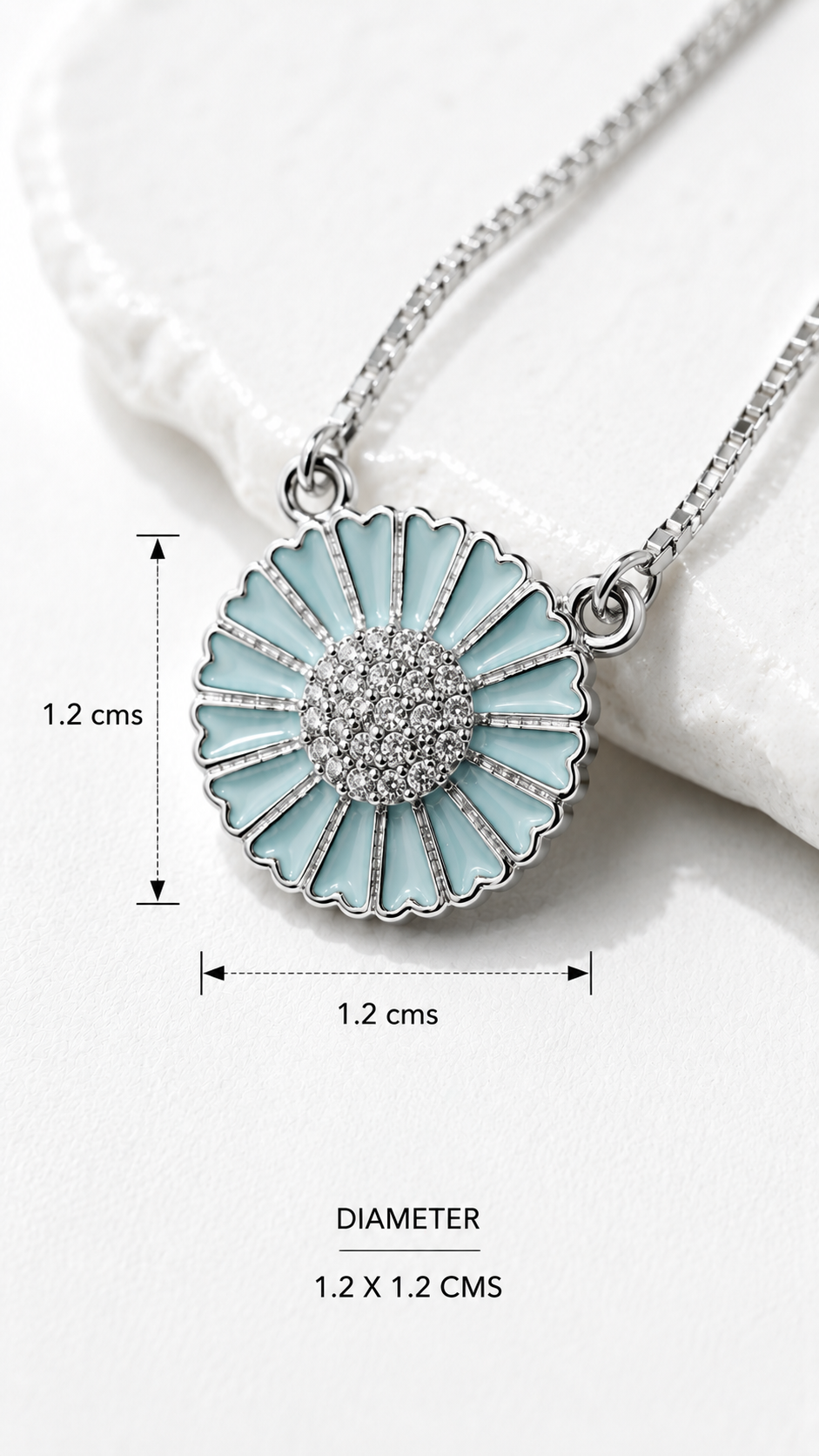 Avelie Daisy Necklace | 925 Sterling Silver