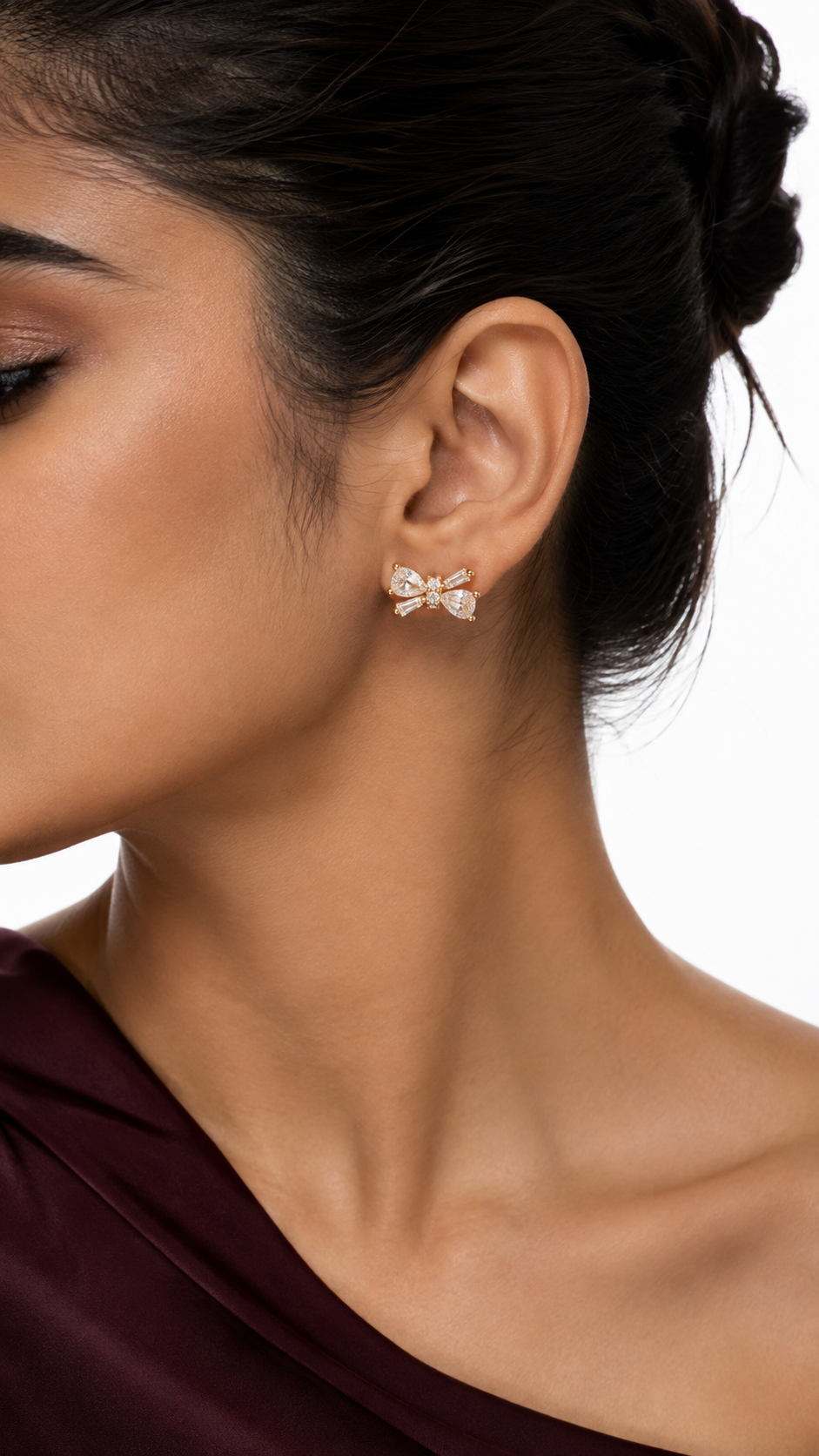Odette Bow Stud Earrings | 925 Sterling SIlver