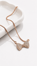 Vaelle Bow Necklace | 925 Sterling Silver