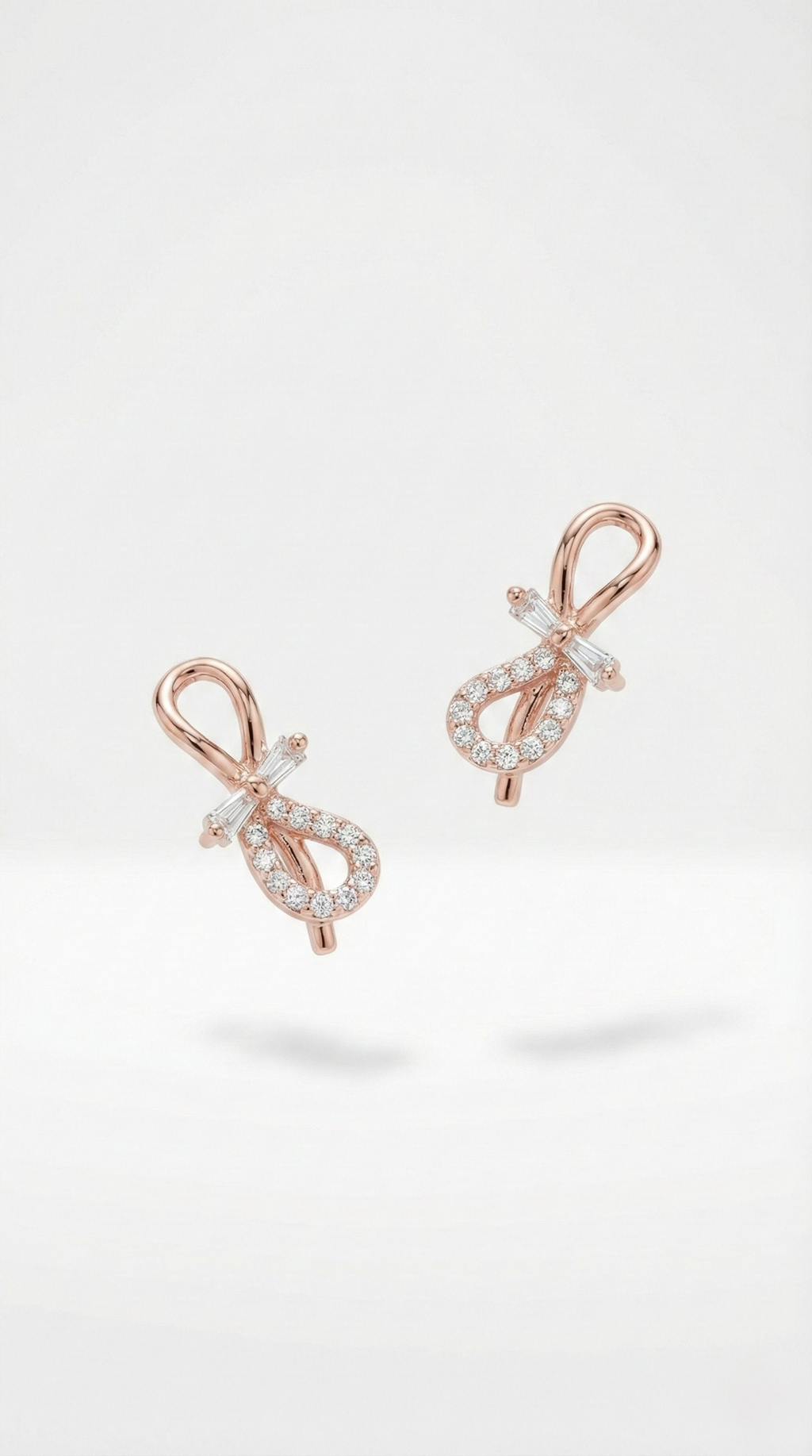 Amour Bow Sparkle Stud Earrings | 925 Sterling Silver