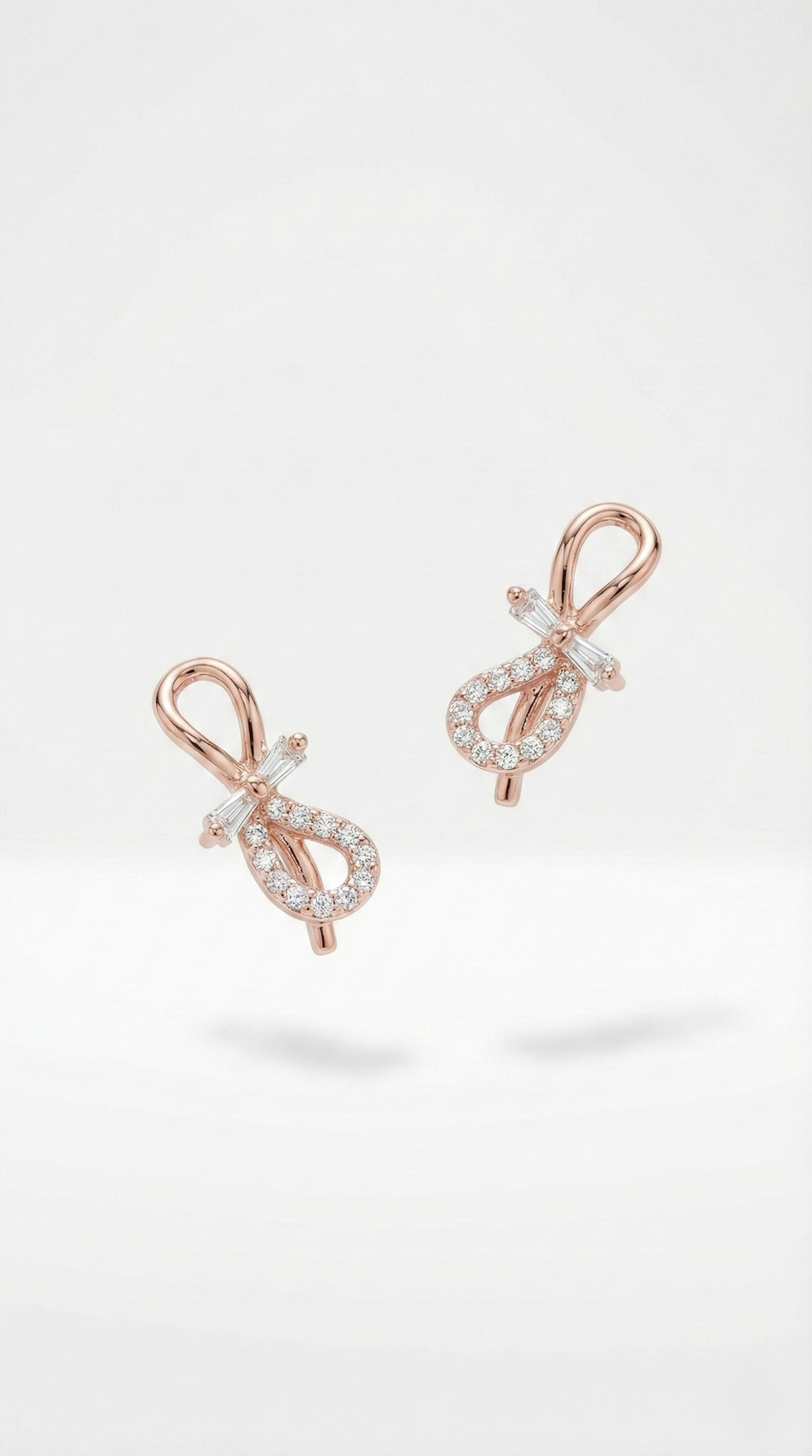 Amour Bow Sparkle Stud Earrings | 925 Sterling Silver