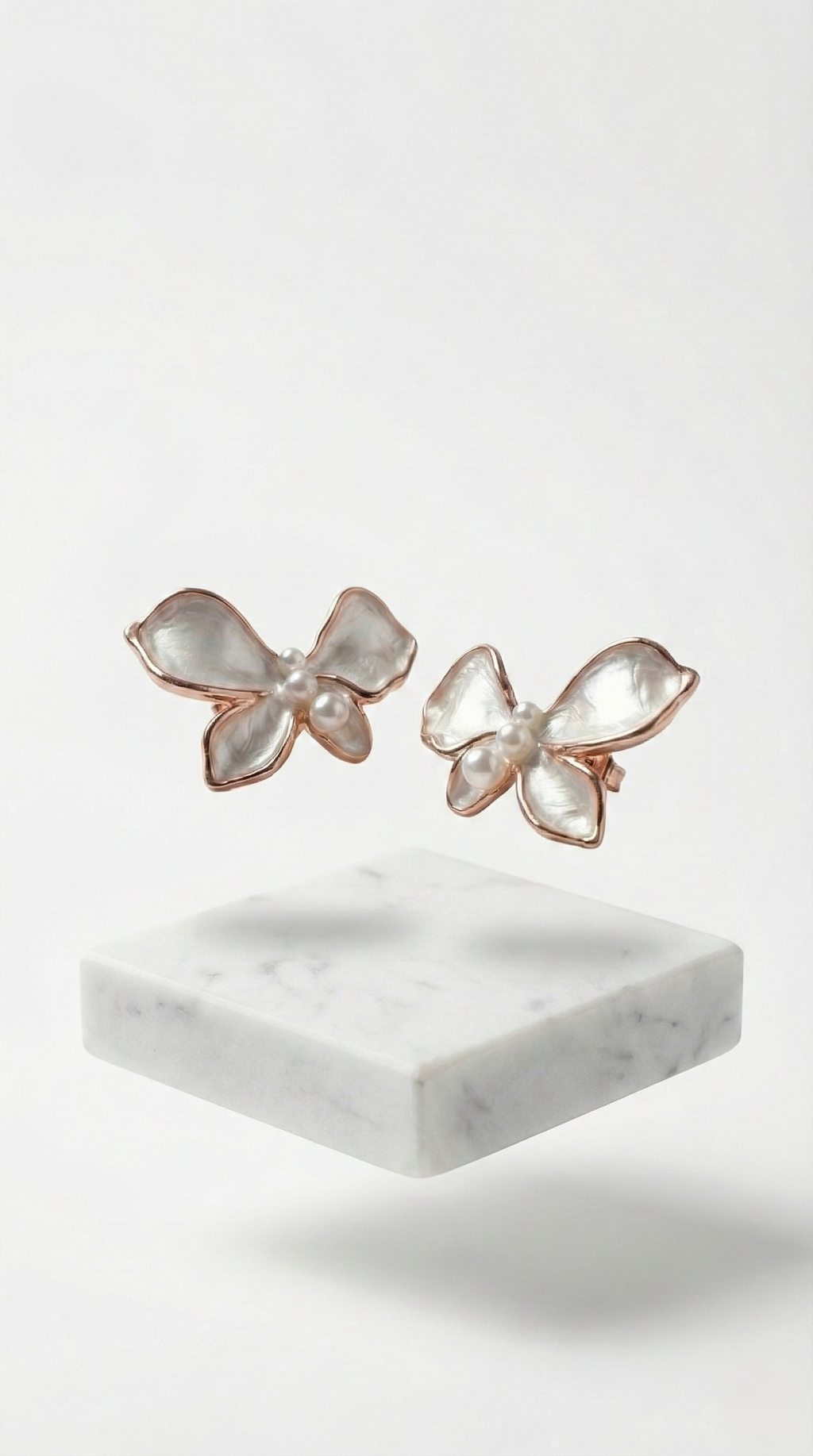 Luna Bloom Pearl Studs | 925 Sterling Silver