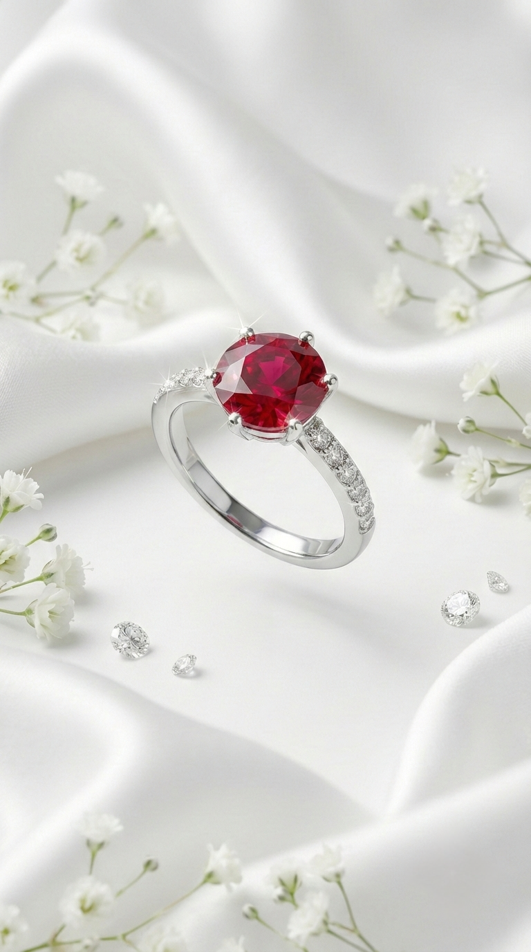 Crimson Crown Ring | 925 Sterling Silver