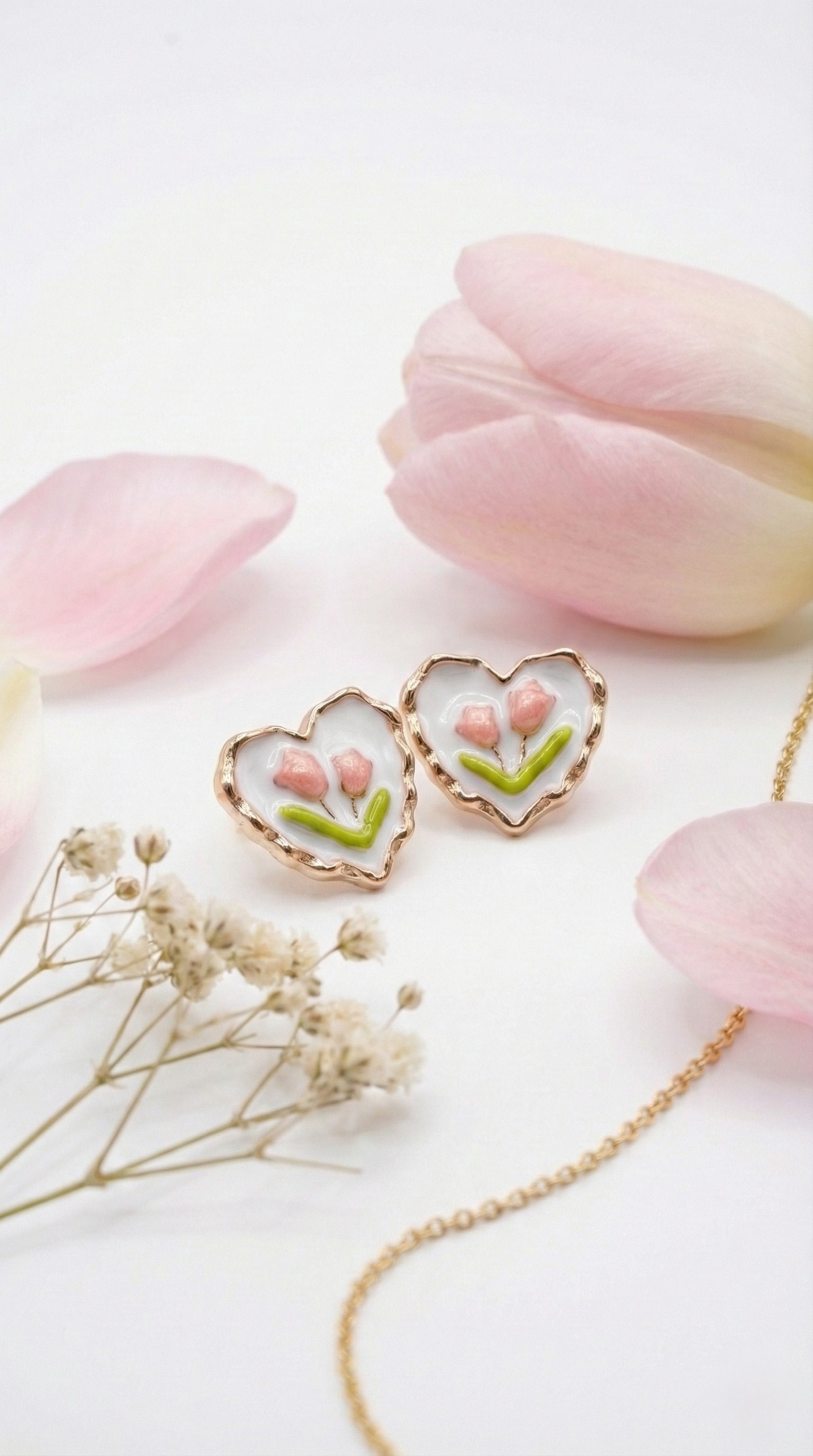 Bloomheart Enamel Studs | 925 Sterling Silver