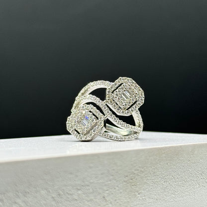 Geometric Glamour Ring