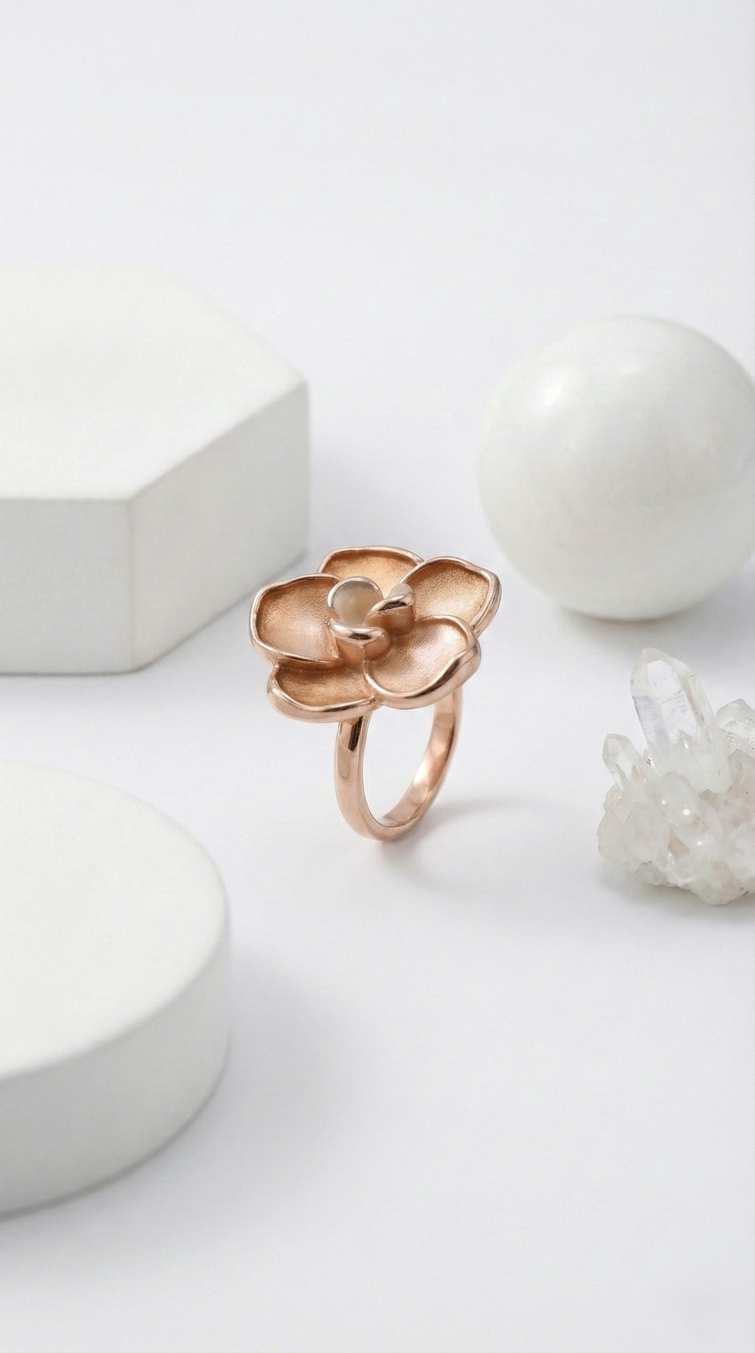 Camellia Form Ring | 925 Sterling Silver