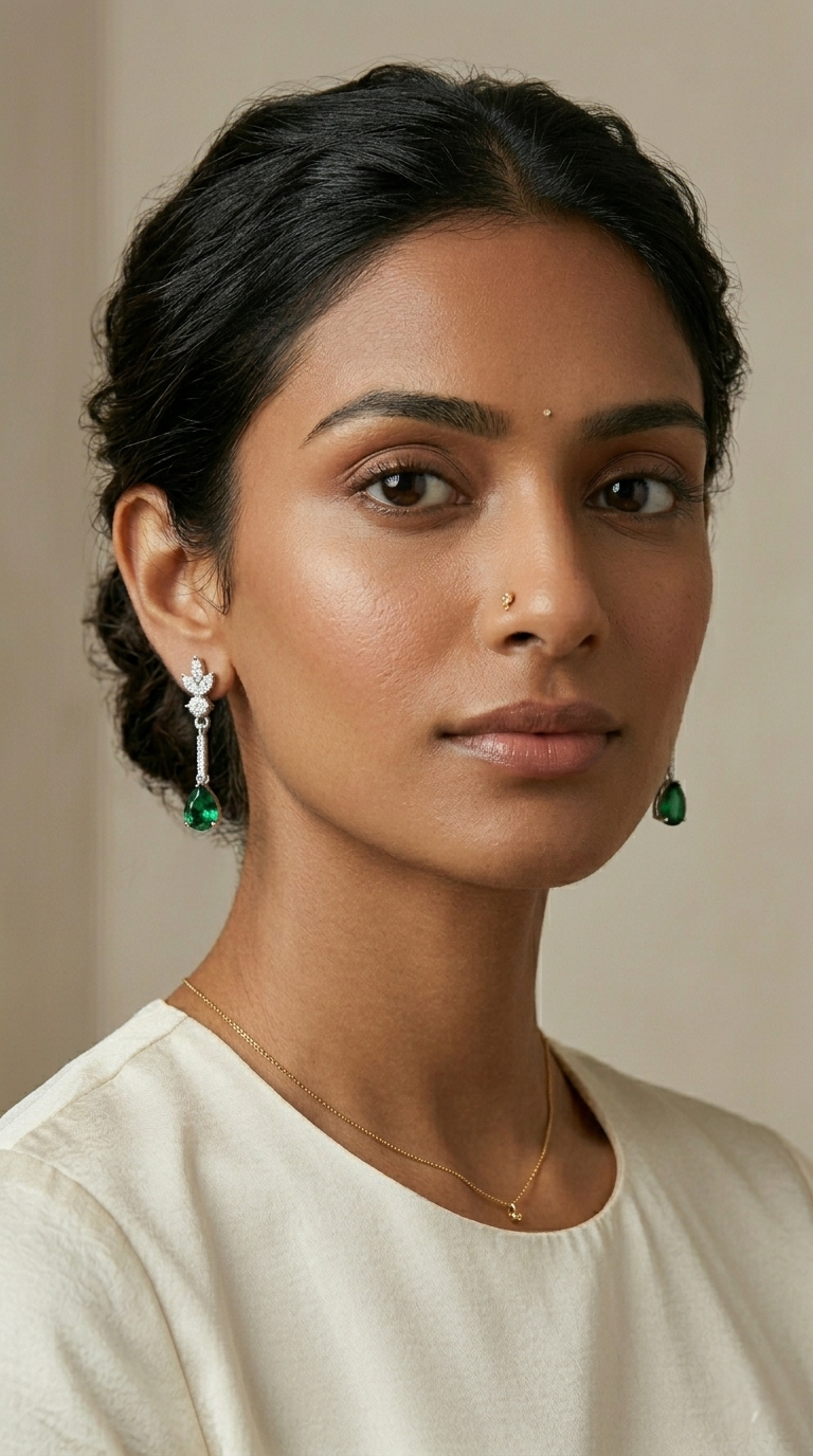 Celestine Emerald Drops | 925 Sterling Silver