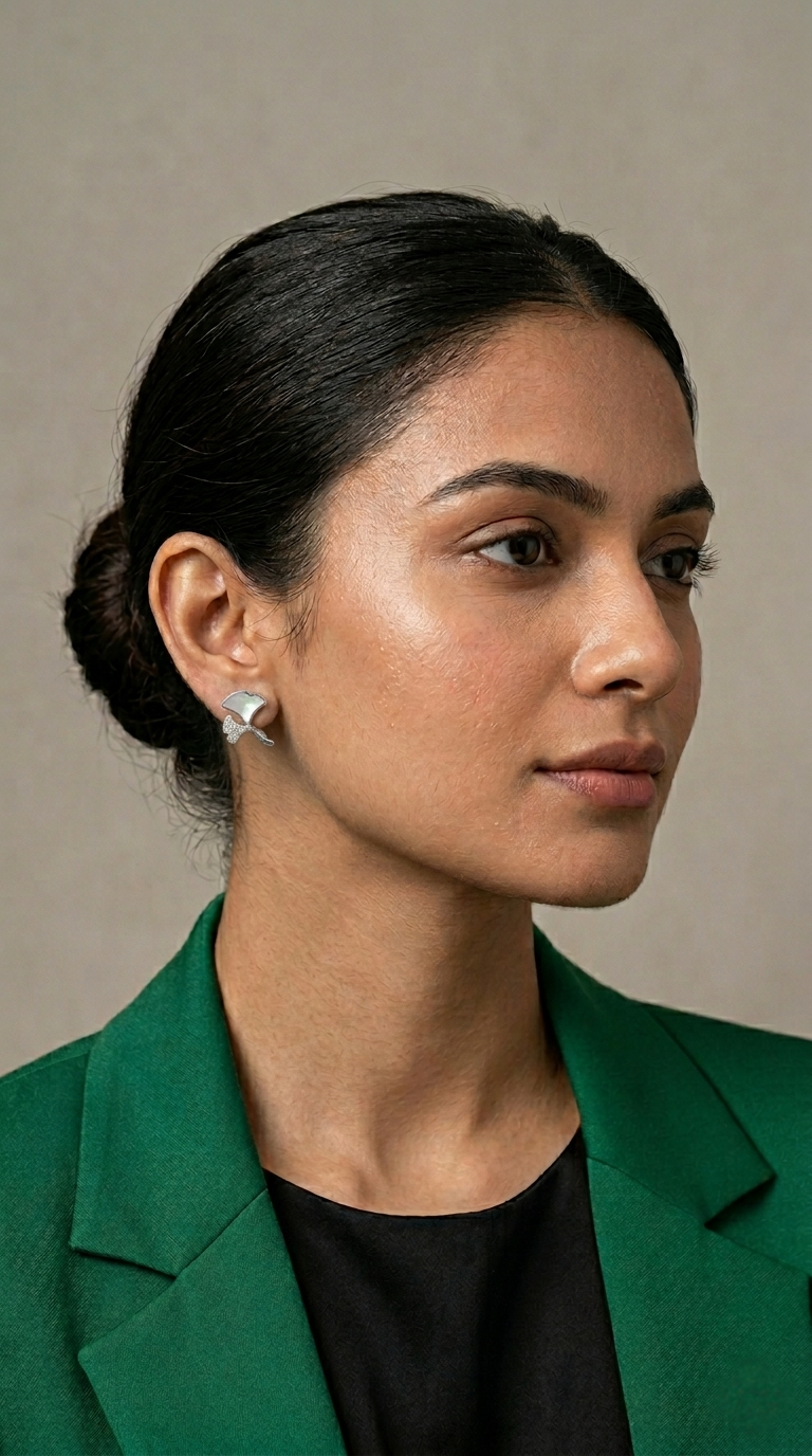 Gingko Èlise Studs | 925 Sterling Silver