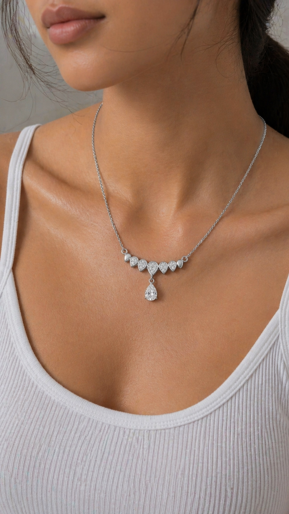 Veloura Teardrop Necklace | 925 Sterling Silver