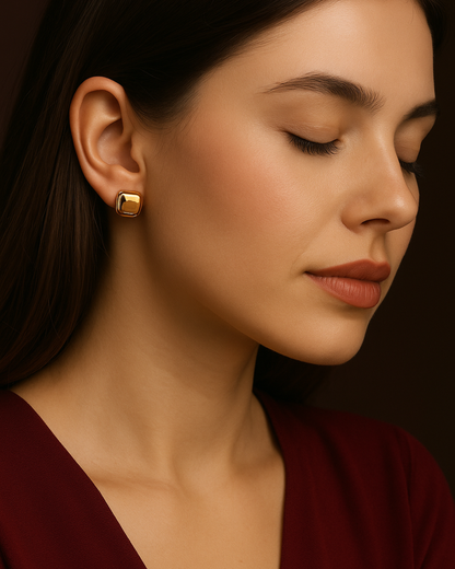 Verve Cushion Hoops - Demi Fine | Sterling Silver