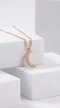 Celestial Crescent Necklace | 925 Sterling Silver