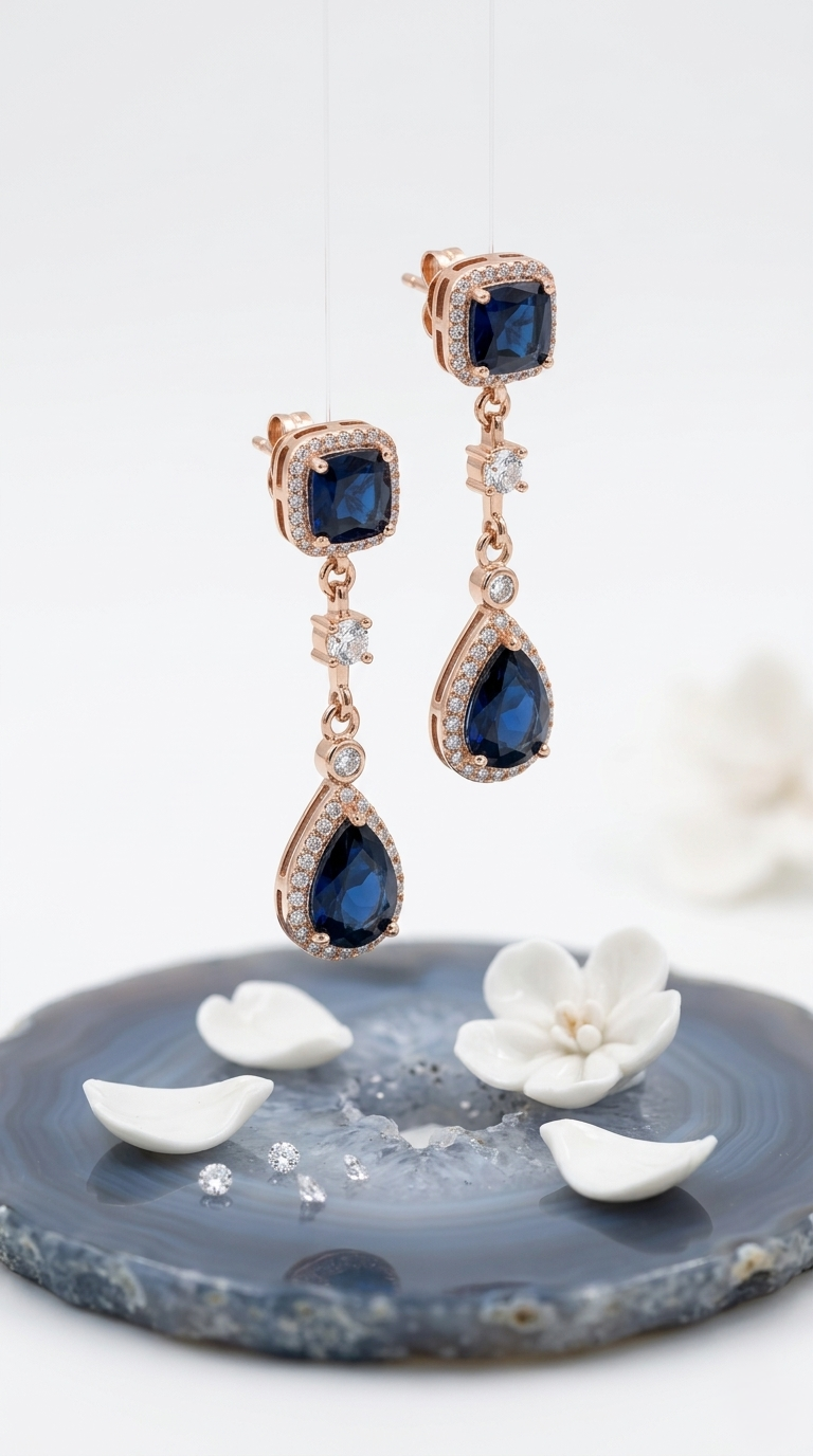 Aurelia Sapphire Drops | 925 Sterling Silver