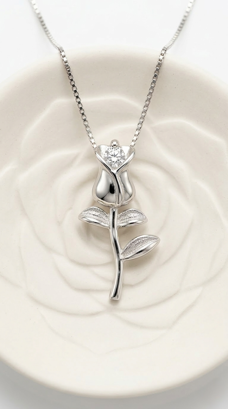 Roselle Bloom Pendant | 925 Sterling Silver