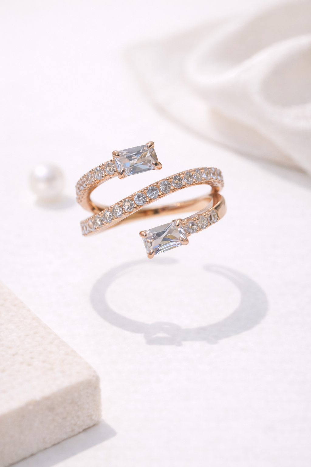 Éclat Duo Solitaire Ring | 925 Sterling Silver