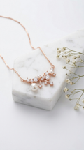 Elysia Pearl Drift Necklace | 925 Sterling Silver