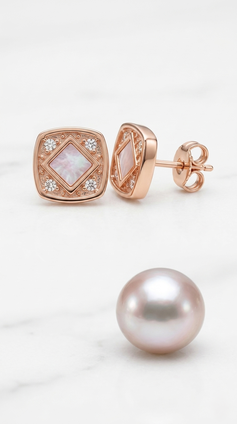 Orvella Cushion Prism Studs | 925 Sterling Silver