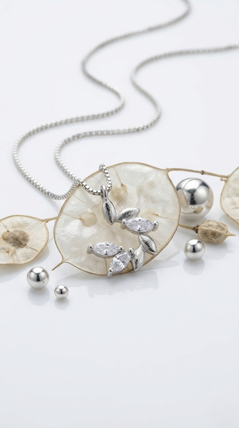 Elaris Leaf Pendant | 925 Sterling Silver