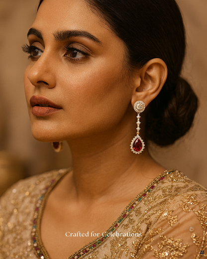 The Scarlet Statement Earrings - Sterling Silver