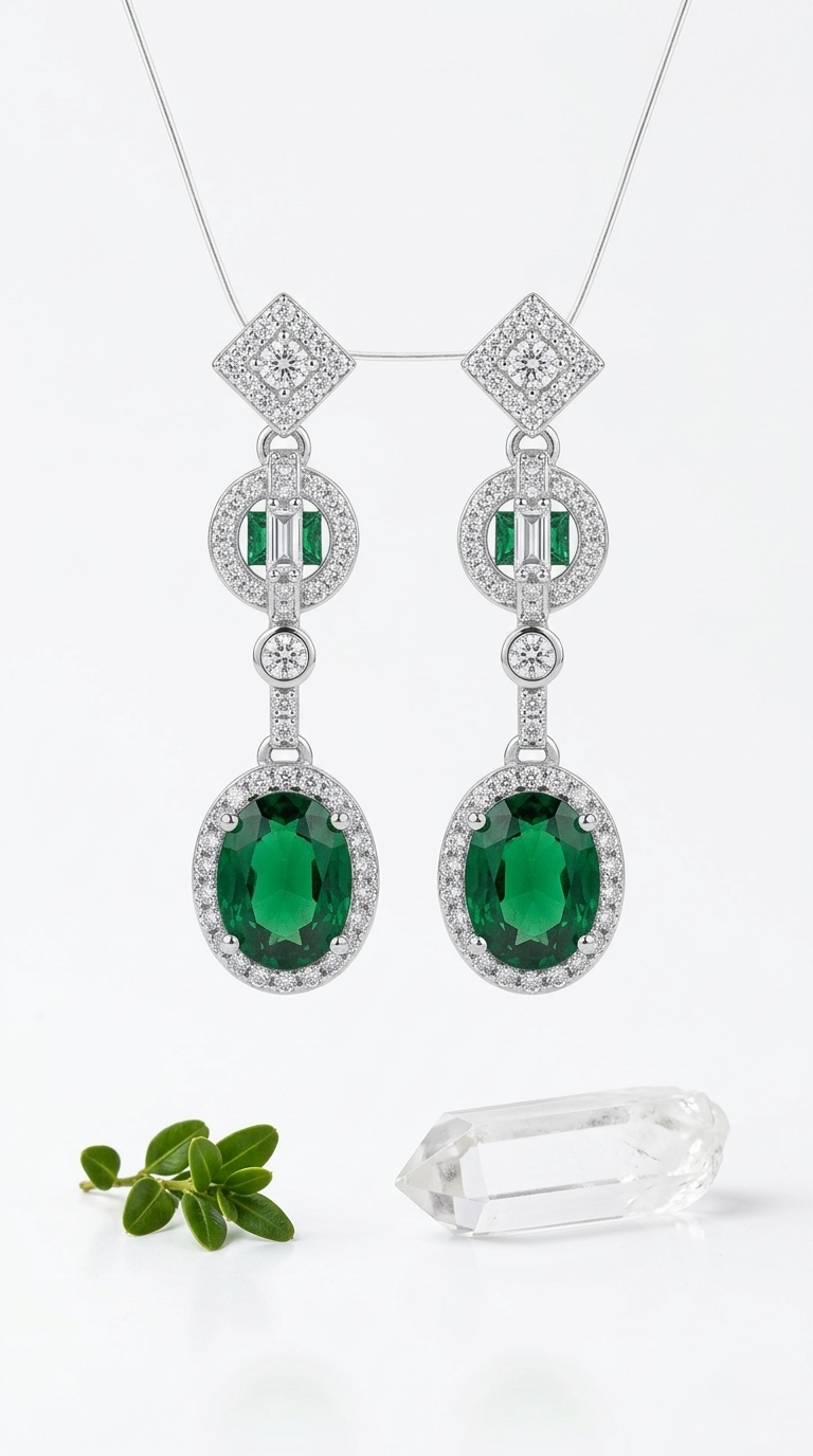 Regent Emerald Drops | 925 Sterling Silver