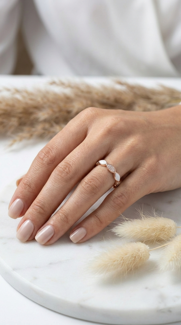 Ivory Link Ring | 925 Sterling Silver