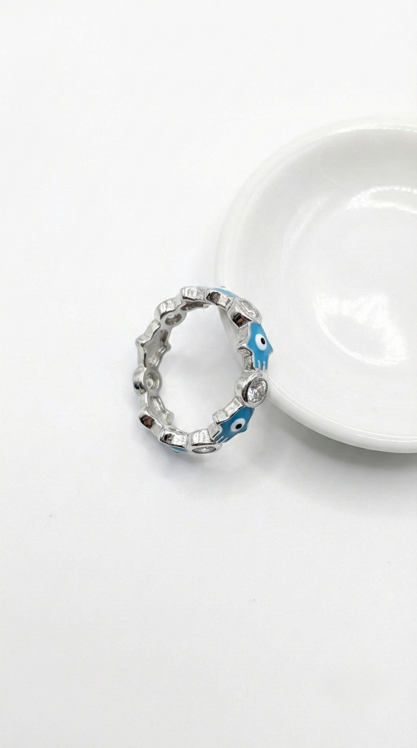 Nazara Blue Guard Ring | 925 Sterling Silver