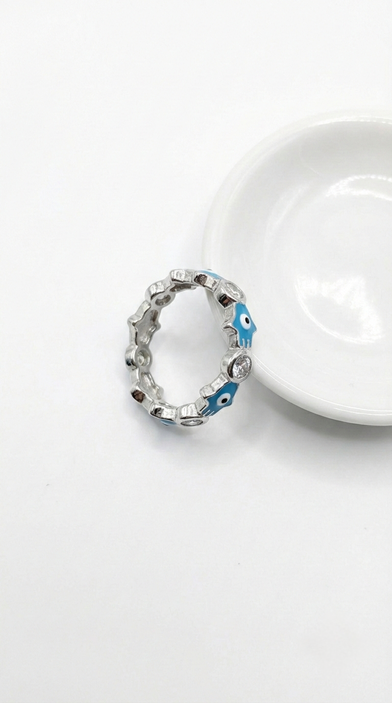 Nazara Blue Guard Ring | 925 Sterling Silver