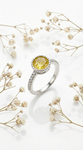 Solenne Citrine Ring | 925 Sterling Silver