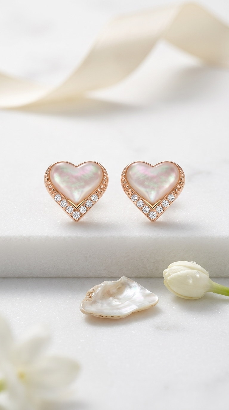 Iridesse Heart Studs | 925 Sterling Silver