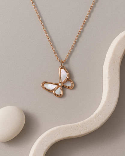 Luna Butterfly Necklace Sterling Silver