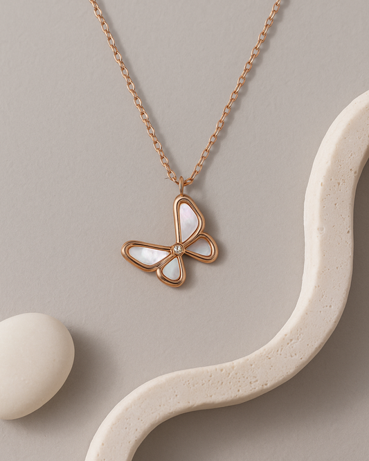 Luna Butterfly Necklace Sterling Silver