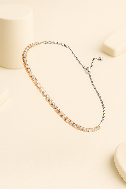 Luminique Slider Tennis Bracelet | 925 Sterling Silver