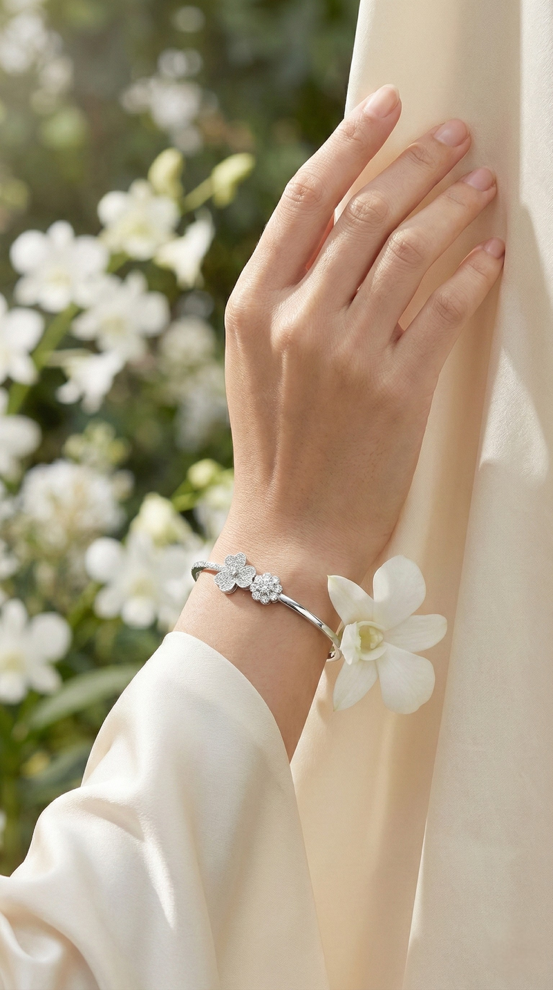 Aveline Bloom Kada | 925 Sterling Silver