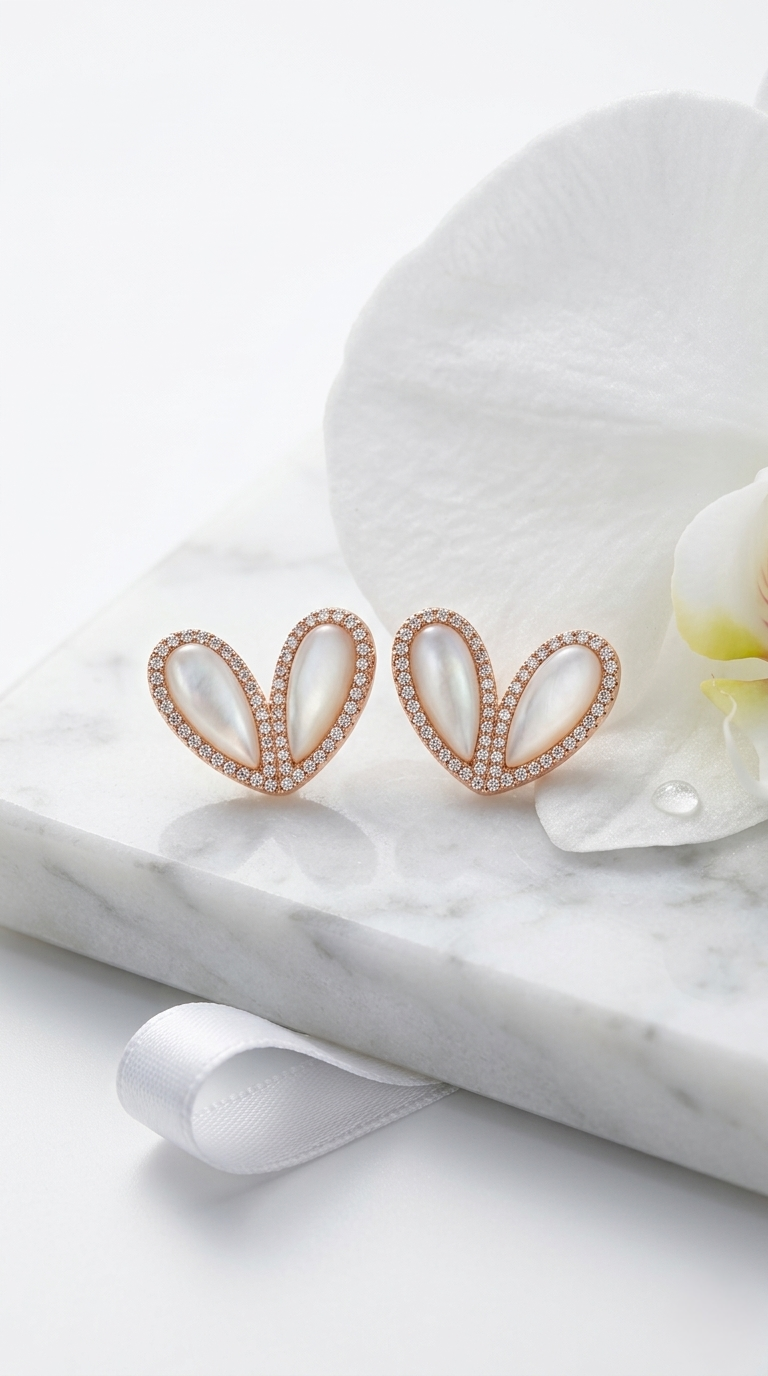 Amélie Heart Studs | 925 Sterling Silver