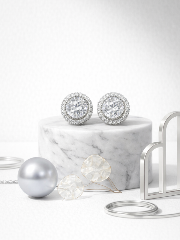 Évara Halo Glow Set | 925 Sterling Silver