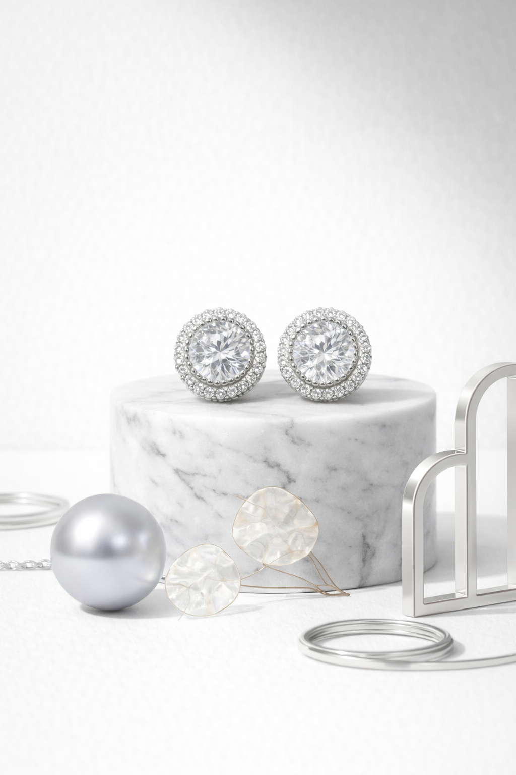 Évara Halo Glow Set | 925 Sterling Silver