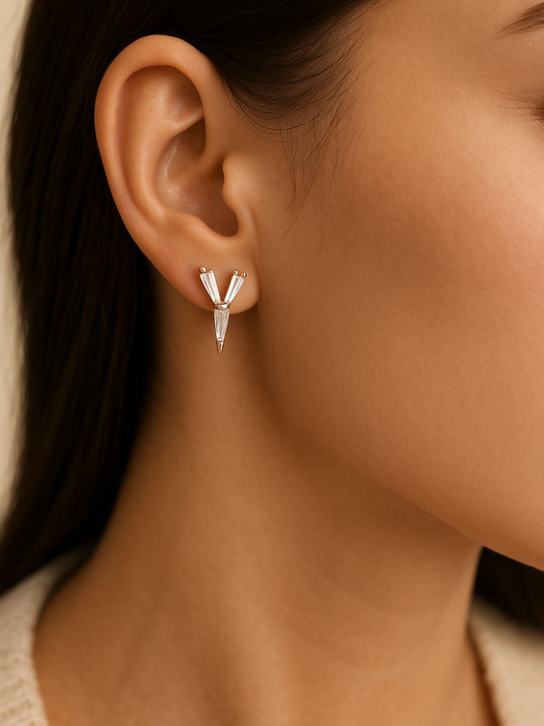 The Lumière V Studs | 925 Sterling Silver