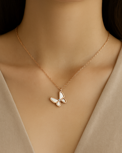 Luna Butterfly Necklace Sterling Silver