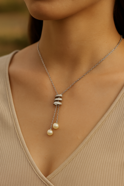 Lustre Drop Sterling Silver Necklace