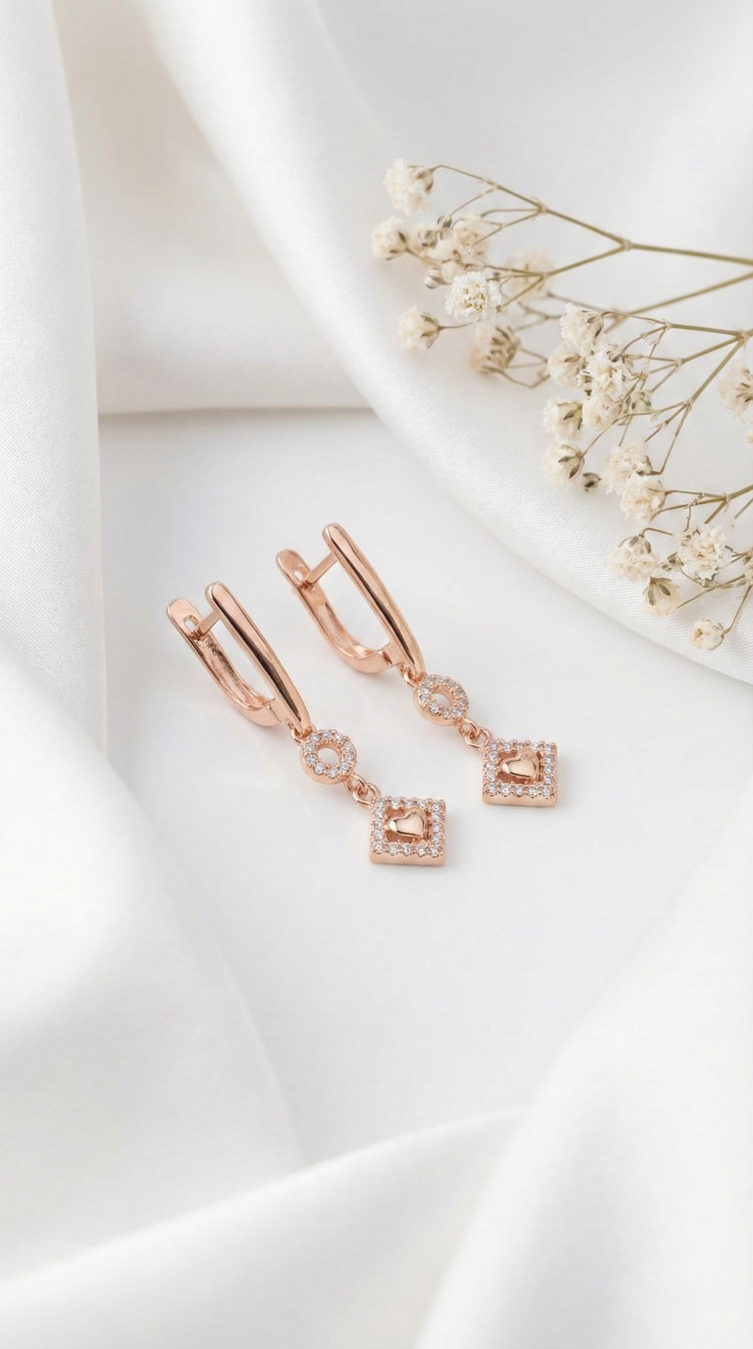 Noiré Cœur Drop Earrings | 925 Sterling Silver