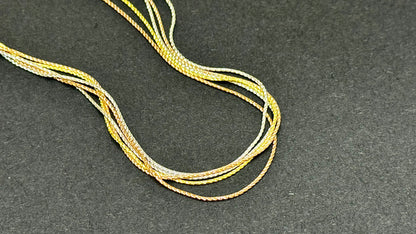 Trio-Tone Five Layered Necklace
