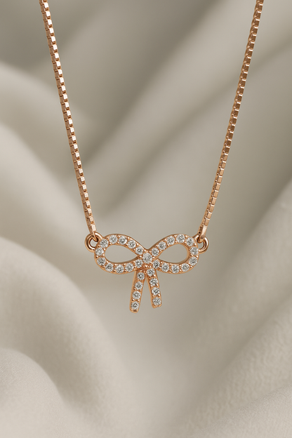 Chérie Bow Necklace Sterling Silver