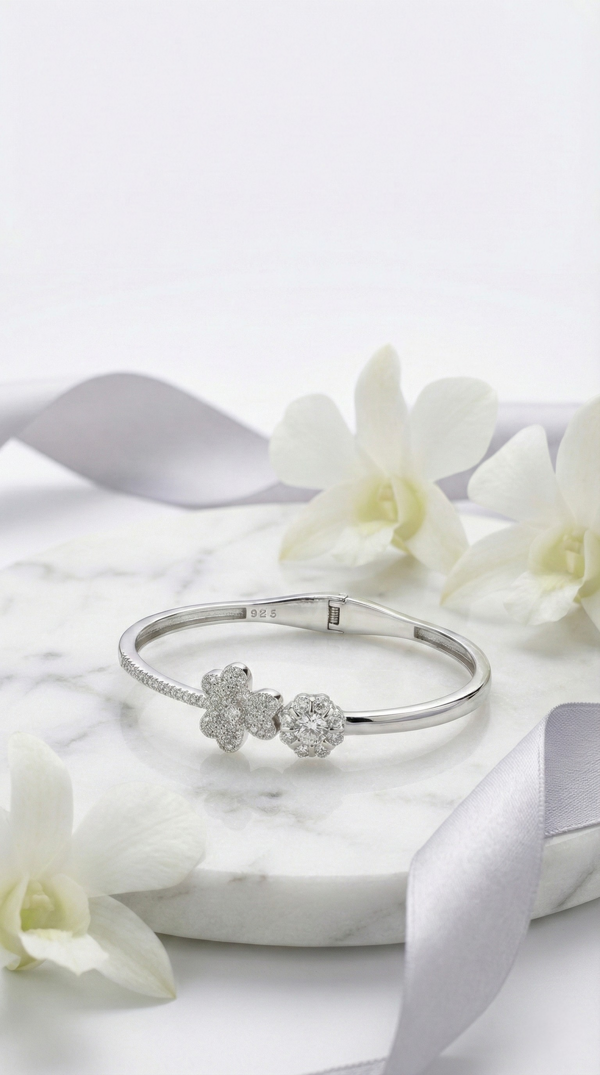 Aveline Bloom Kada | 925 Sterling Silver