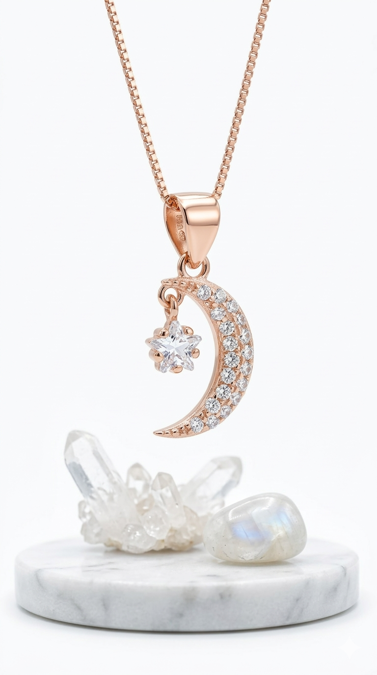 Lunara Starfall Necklace | 925 Sterling Silver