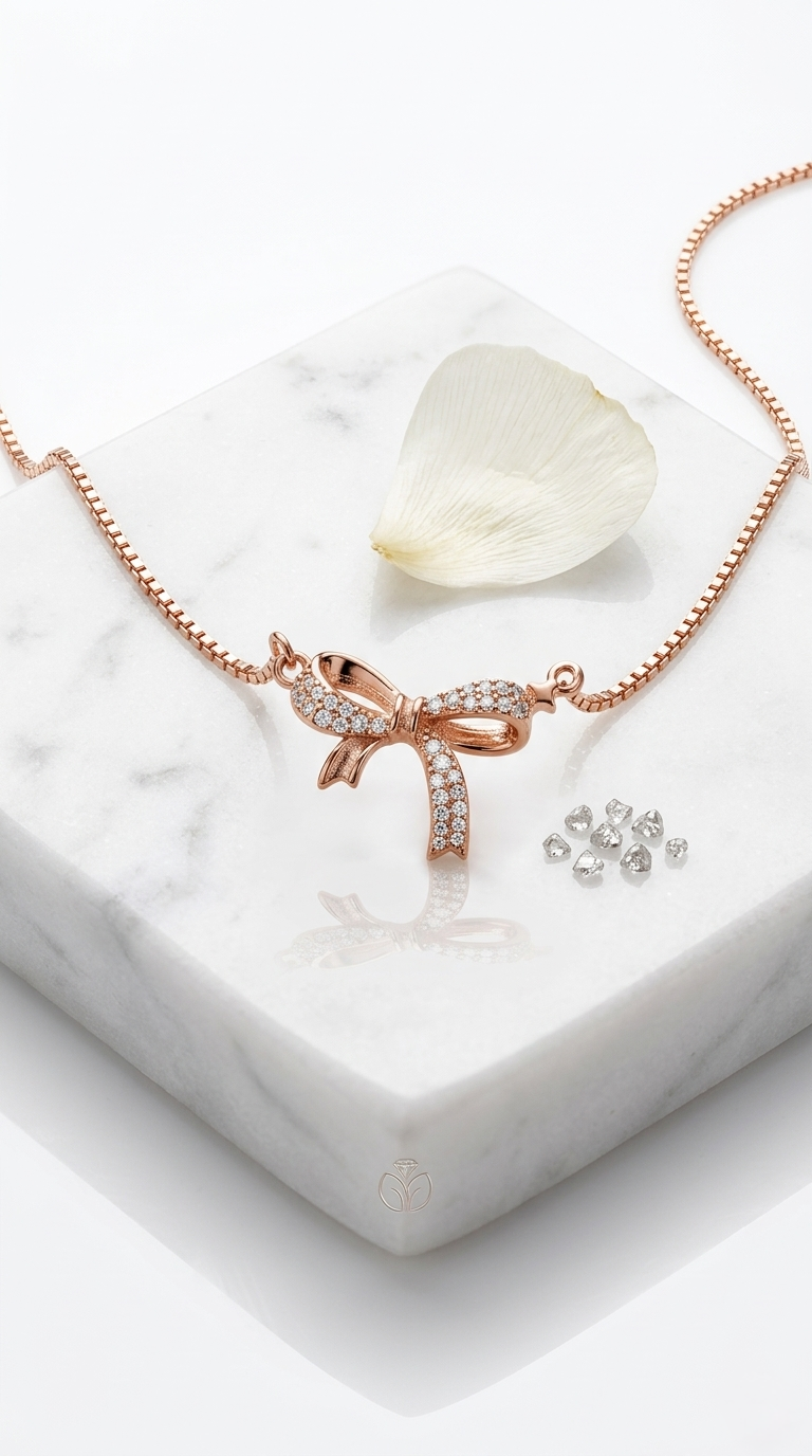 Rosé Knot Necklace | 925 Sterling Silver