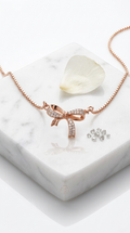 Rosé Knot Necklace | 925 Sterling Silver