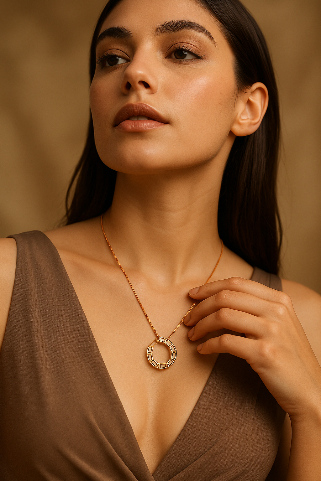 Halo Arc Necklace Sterling Silver