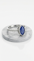 Caelis Azure Marquis Ring | 925 Sterling Silver