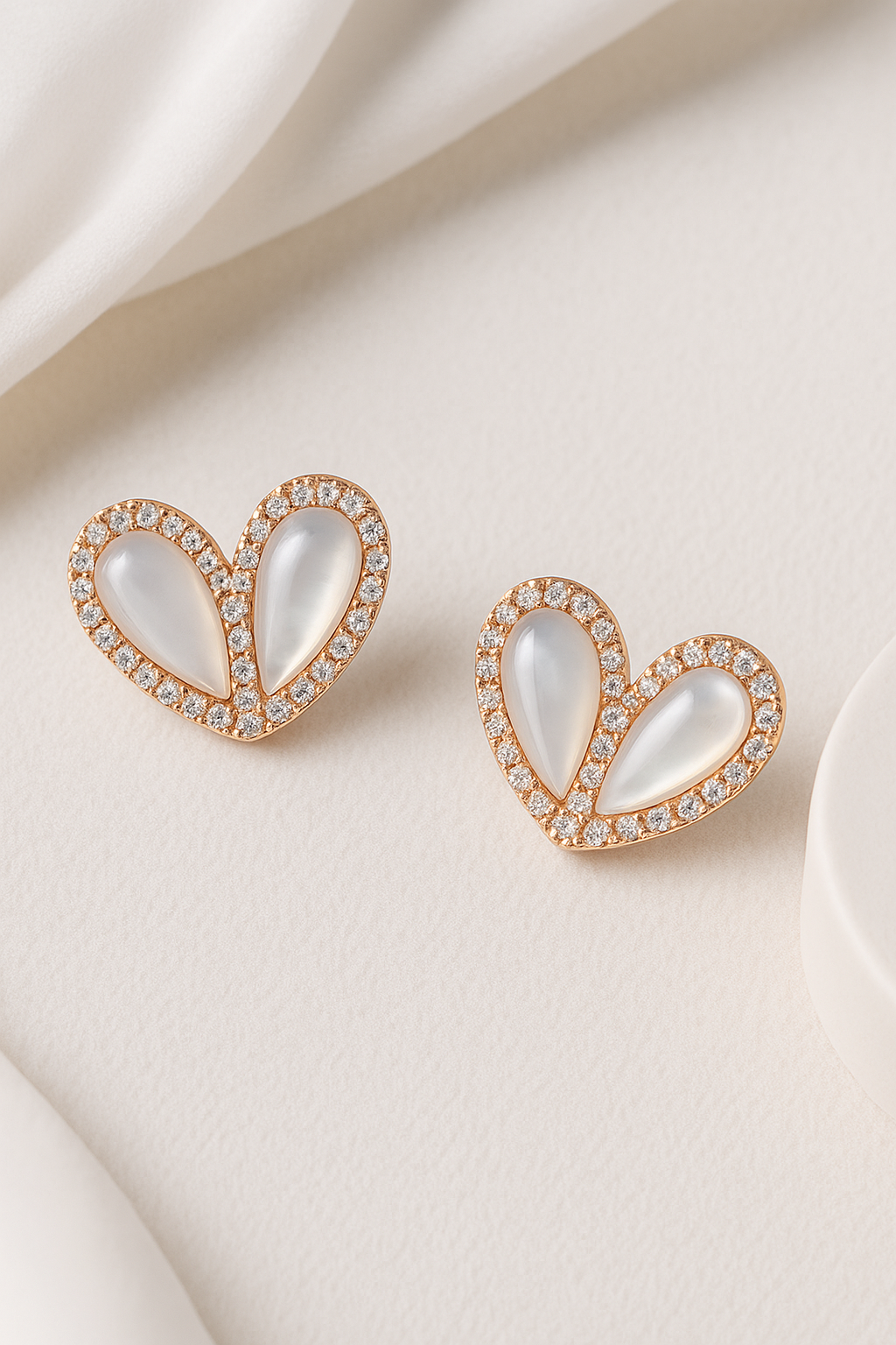 Lumina Heartlet Stud Earrings | 925 Sterling Silver