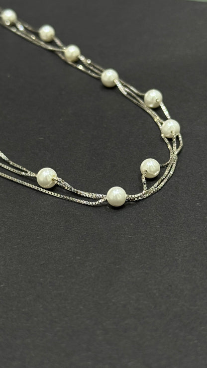 Celeste Three-Strand Pearl Necklace