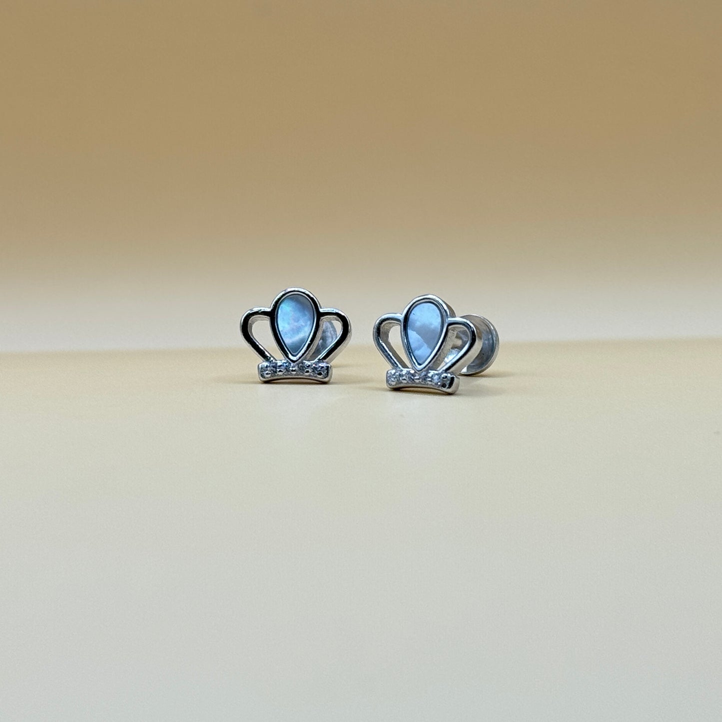 Princess Crown Stud Earrings